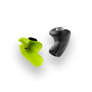 Angepasster Gehörschutz protect mini ohne Griff von bachmaier – kompakte Bauform, transparentes Design, für diskreten Schutz des Gehörs bei Lärmbelastung.