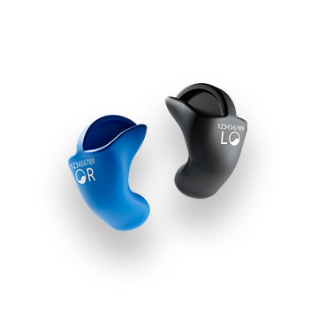 Individueller Gehörschutz water classic von bachmaier, speziell angepasst zum Schutz vor Wasser beim Schwimmen oder Wassersport, präsentiert auf neutralem Hintergrund.
